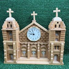 Vintage Wooden Handmade Cathedral Church Clock  picture