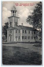 Salisbury Connecticut Postcard Congregational Church Chapel 1913 Vintage Antique picture