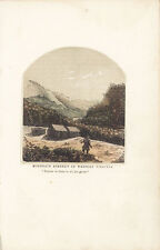 1854 Henry Howe Antique Print of Frontiersman & Log Cabin in Western Virginia picture