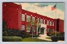 Sunbury PA-Pennsylvania, Fourth Ward School, Antique Vintage Souvenir Postcard picture