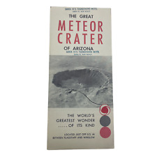 Great Meteor Crater Of Brochure Map & Guide Vtg 1960s  Travel Souvenier picture