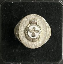 Vintage Post WWII Canada Military Police Sweetheart Mens Ring Sz 7 Siltex 8.9g picture