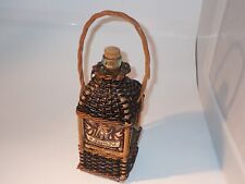 Vintage  Decanter/Music Box French Armagnac H Sempe With Wicker Cover 10 1/4 