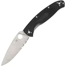New Spyderco Resilience Linerlock Black Folding Poket Knife C142PSBK picture