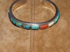 Olivia Whitethorne-Navajo --Cuff Bracelet - Sterling Silver/Multi-Stone(Narrow) picture