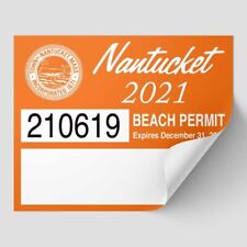 Nantucket Beach Permit Sticker Decal 2021 ACK picture