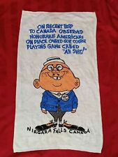 Vintage Niagara Falls Canada Souvenir Towel picture