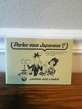 c1960s Japan Air Lines Parlez-vous Japanese? Learn To Speak Japanese Booklet Vtg picture