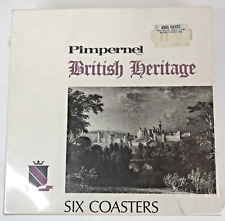 Vintage Pimpernel Six Traditional Coasters North Wales Red English NOS Sealed picture