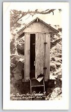 Oregon Fir Product~Outhouse~Scenic Oregon Coast Hwy 101~RPPC~Real Photo Postcard picture