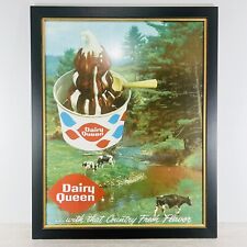 Vintage 1959 Dairy Queen Ice Cream Framed Litho Poster Advertising Sign 30x24 picture