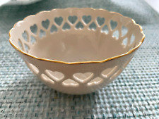 Replacements: Lenox Pierced Hearts Collection Embossed Rose Bottom Bowl, 24K picture