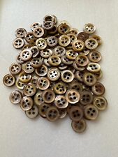 (50) Vintage Small Light Taupe Mother of Pearl Buttons picture