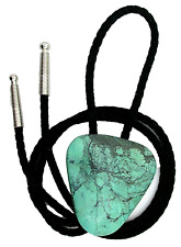155 Carat Blue Green Spiderweb Turquoise Cabochon Cab Bolo Tie EBS2590/112023 picture