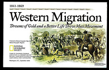 ⫸ 2000-9 September WESTERN MIGRATION 1841-1869 National Geographic Map - A3 picture