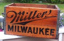 VERY RARE Pre Prohibition Antique Miller Brewing Beer Crate Milwaukee Wisconsin  picture