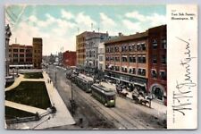 eStampsNet - East Side Square Street Car Bloomington IL Illinois 1907 Postcard  picture