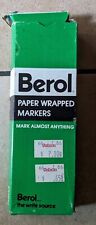 Vintage Berol Paper Wrapped Markers Self Sharpening 11 Blue Green Red Markers  picture