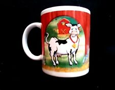 Vintage Houston Harvest Barnyard  Cow Chicken 12 oz. Mug  Cup picture