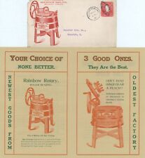 1905 Rainbow Rotary Washing Machine Bluffton IN Trade Circular Envelope Fancy picture