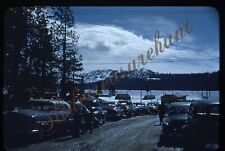 Cars Mountain Snow 35mm Slide 1950s Red Border Kodachrome picture