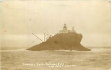 Postcard RPPC 1920 Oregon Seaside Tillamook Rock Woodfield OR24-1085 picture
