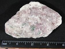 Purple Lepidolite with GREEN Tourmaline on Smoky Quartz Brazil 161gr picture