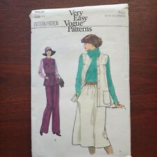 Very Easy Vogue 9908 Loose Vest, Flared Pants and Skirt and Belt  ©1986 Sz 14 picture