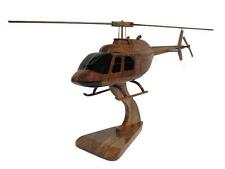 Bell 206 OH-58 A/C Jet Ranger Helicopter Mahogany Wooden Wood Army Rotary Model picture