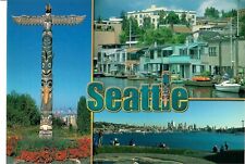 NEW 4x6 Unposted Postcard Seattle Washington multi-view tourist stops Lake Union picture