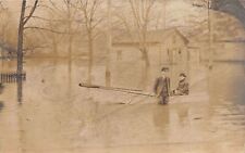 J70/ Warren Ohio RPPC Postcard c1913 Flood Disaster Boat Homes 241 picture