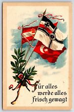 WWI Patriotic German Ottoman Empire Austro Hungarian Flags Everything Risked AP4 picture
