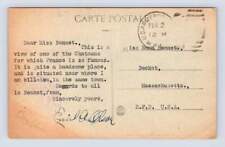 WWI American Soldier Mail from French Chateau BECKET Massachusetts Cover 1919 picture
