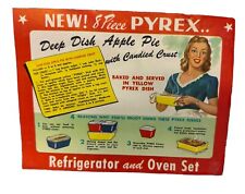 Vintage 1947 Pyrex Primary Color Refrigerator Dish Set Advertising Insert picture