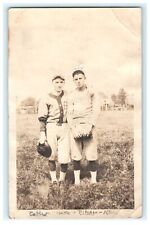 Meriden CT Connecticut Catcher and Pitchers Real Photo Baseball Sport Card picture