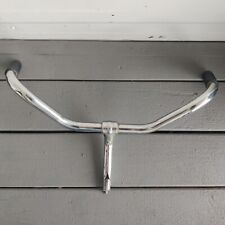 VINTAGE BICYCLE UPRIGHT HANDLEBARS,  STEM AND GRIPS picture