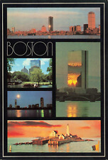 Postcard The Many Moods of Boston Multiview Massachusetts USA Vintage picture