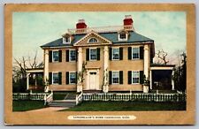 Longfellow Home Cambridge Massachusetts Historic Front Entrance Vintage Postcard picture