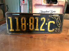 1926 Florida License Plate Tag Antique Vintage FL 118812 C Original picture