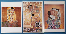 Stunning Set of 3 NEW Gustav Klimt Art Nouveau Art Paintings Postcards 90M picture