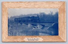 JH5/ Rockford Ohio Postcard c1910 St Marys River Railroad Bridge Loco 33 picture