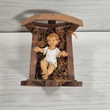 Vintage 1991 Fontanini Nativity Baby Jesus 12 inch Figure Wood Crib picture
