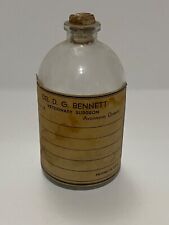 Dr. D. G. Bennett Veterinary Surgeon Medicine Bottle 4” Avonmore Ontario picture