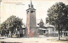 Spencer Iowa~First Congregational Church~Neighboring Homes~1908 Kropp Postcard picture