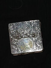 Silver-topped early Victorian traveling inkwell - rare, unusual - hallmarked picture