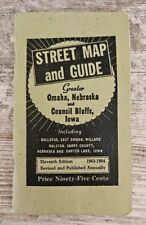 VINTAGE 1963-64  street map guide for Omaha, Ne and Council Bluffs, Ia  picture