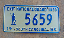 South Carolina 1984 National Guard license plate   #  5659 picture