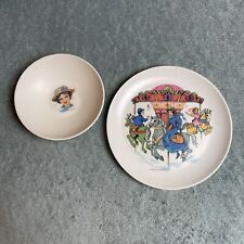 Vintage 1964 Mary Poppins Melamine Plate & Bowl picture