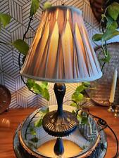 Vintage Brass Bronze Lily Pads Art Nouveau Table Bedside Lamp picture