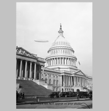 1931 Navy Blimp Over the Capitol PHOTO Airship Flight Washington DC US Navy picture
